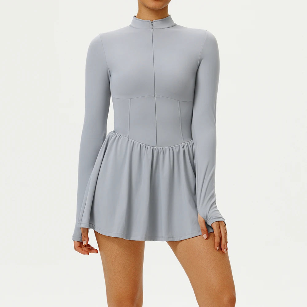 Women's Shorts Long Sleeves Yoga Suit Jumpsuit Running Fitness Push Up Gym Clothing One-Piece Female Outdoor Recreation Bodysuit