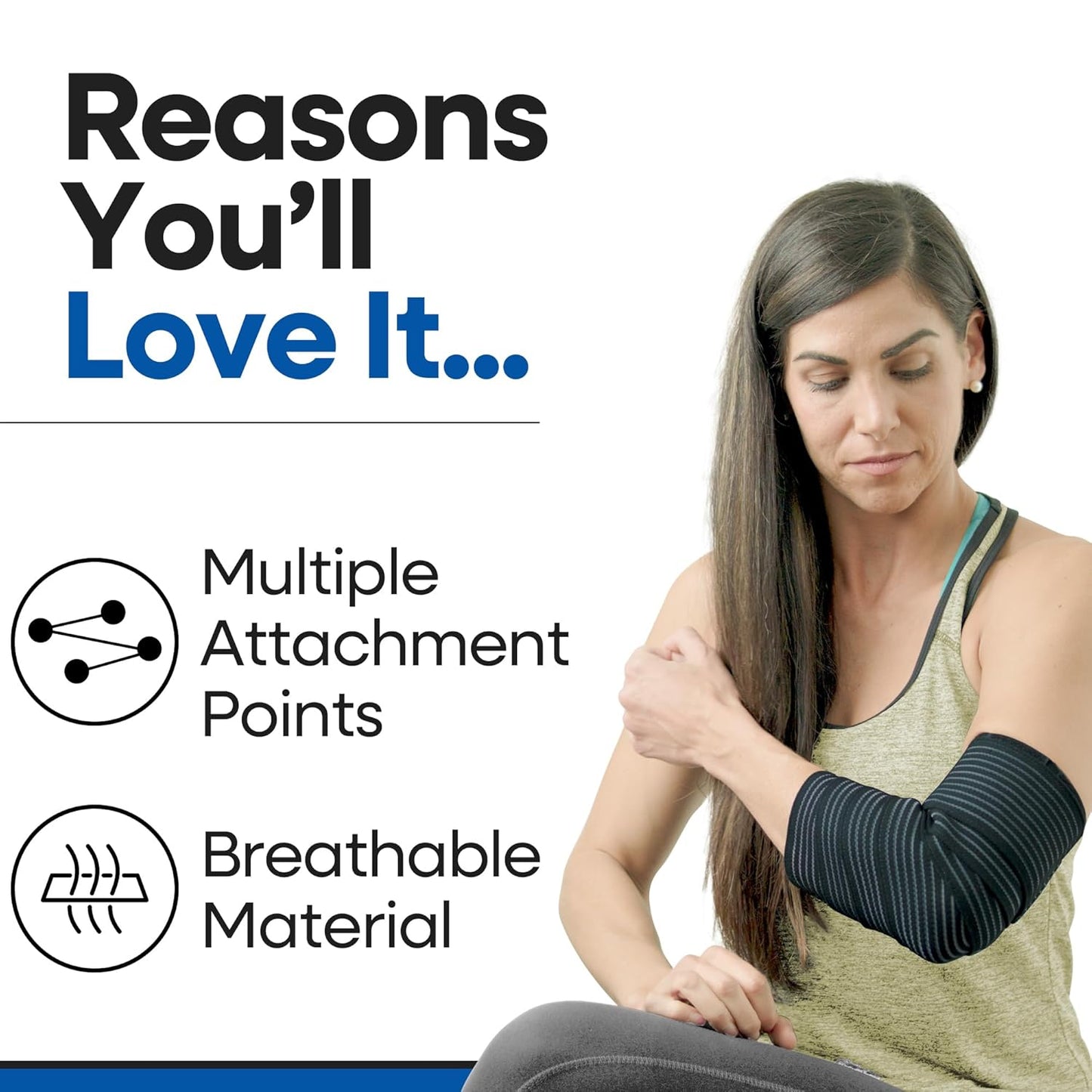 Elastic Knee Compression Sleeve Bandage Wraps I Knee Support Straps for Legs, Thighs, Hamstrings Ankle & Elbow Joints Reduce Swelling I Lymphatic Relief & Elastic Bandage for Women & Men (Med 71 Inch)