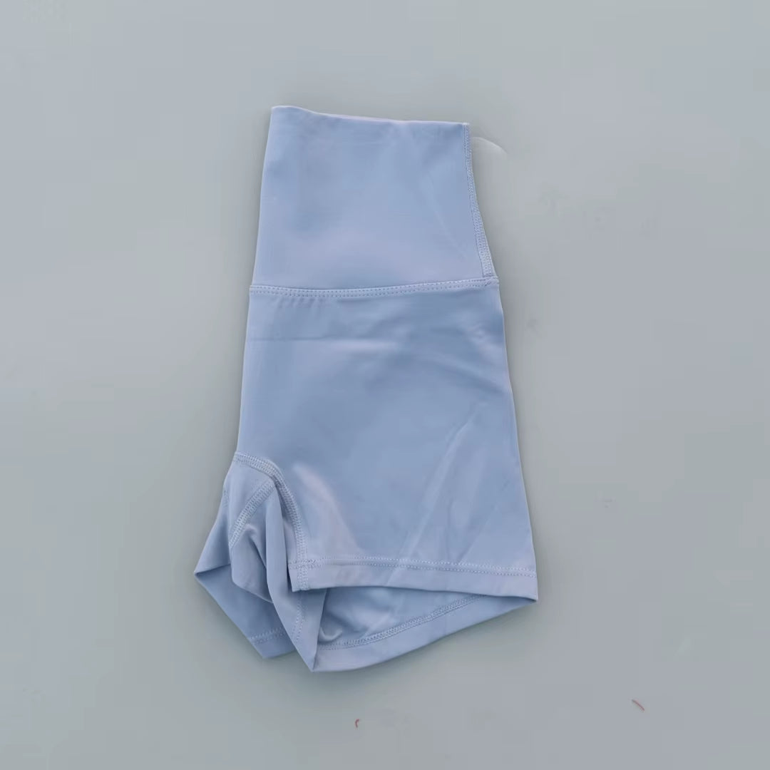 Solid Color High Waist Yoga Ultrashort Leggings Soft Women Gym Athletic Tight Sport Short Compression Comprehensive Training Jog