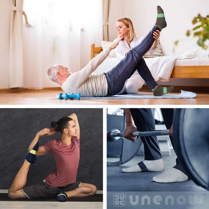 Unisex Non Slip Grip Socks with Cushion for Yoga Pilates Barre Home & Hospital