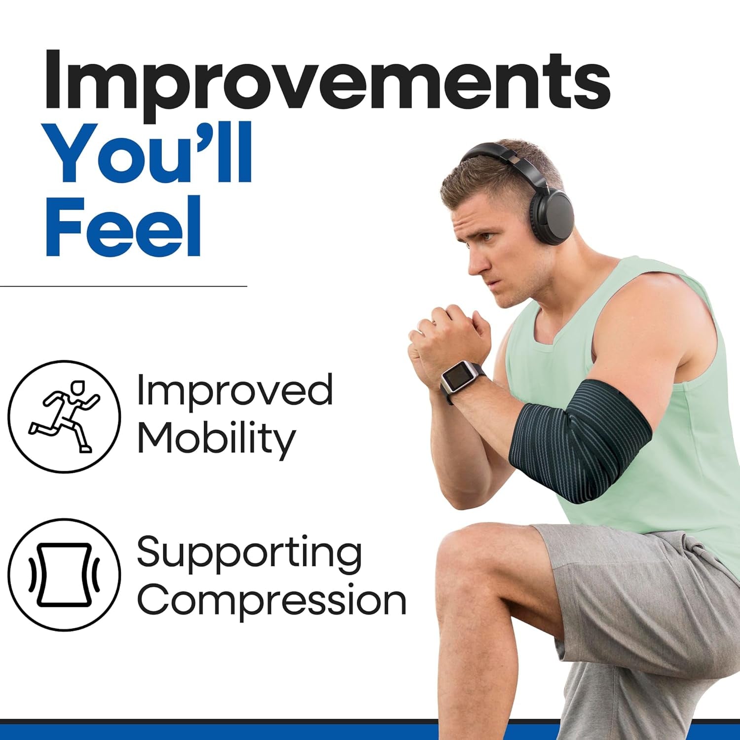 Elastic Knee Compression Sleeve Bandage Wraps I Knee Support Straps for Legs, Thighs, Hamstrings Ankle & Elbow Joints Reduce Swelling I Lymphatic Relief & Elastic Bandage for Women & Men (Med 71 Inch)