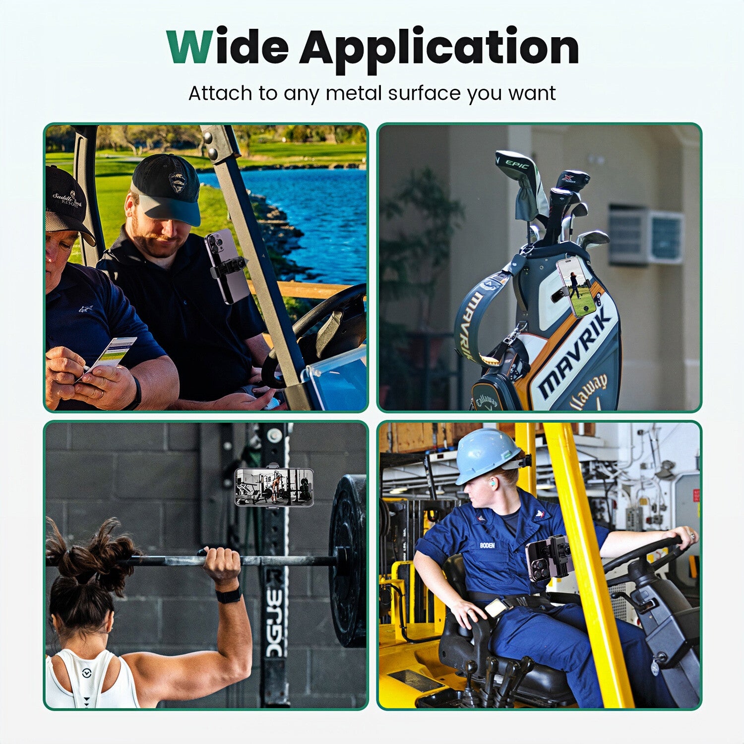 Magnetic 360° Rotatable Phone Holder Gym Metal Magnetic Adjustable Phone Holder