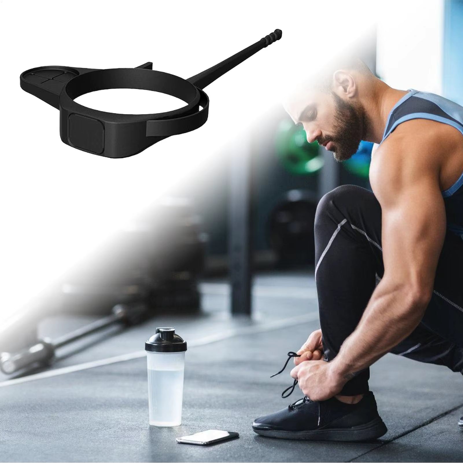 Gym Water Bottle Phone Holder Magnetic Phone Holder Straps for Water Bottles Anti-Slip Tumbler Accessories for Workout Sports