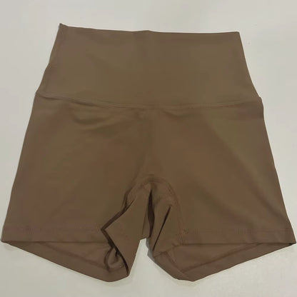 Solid Color High Waist Yoga Ultrashort Leggings Soft Women Gym Athletic Tight Sport Short Compression Comprehensive Training Jog