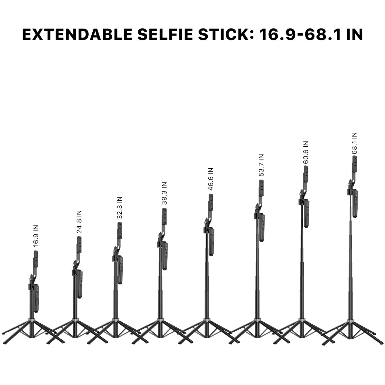 72" Auto Face Tracking Tripod with Remote, Selfie Stick Light, 360° Rotation for Iphone & Android"