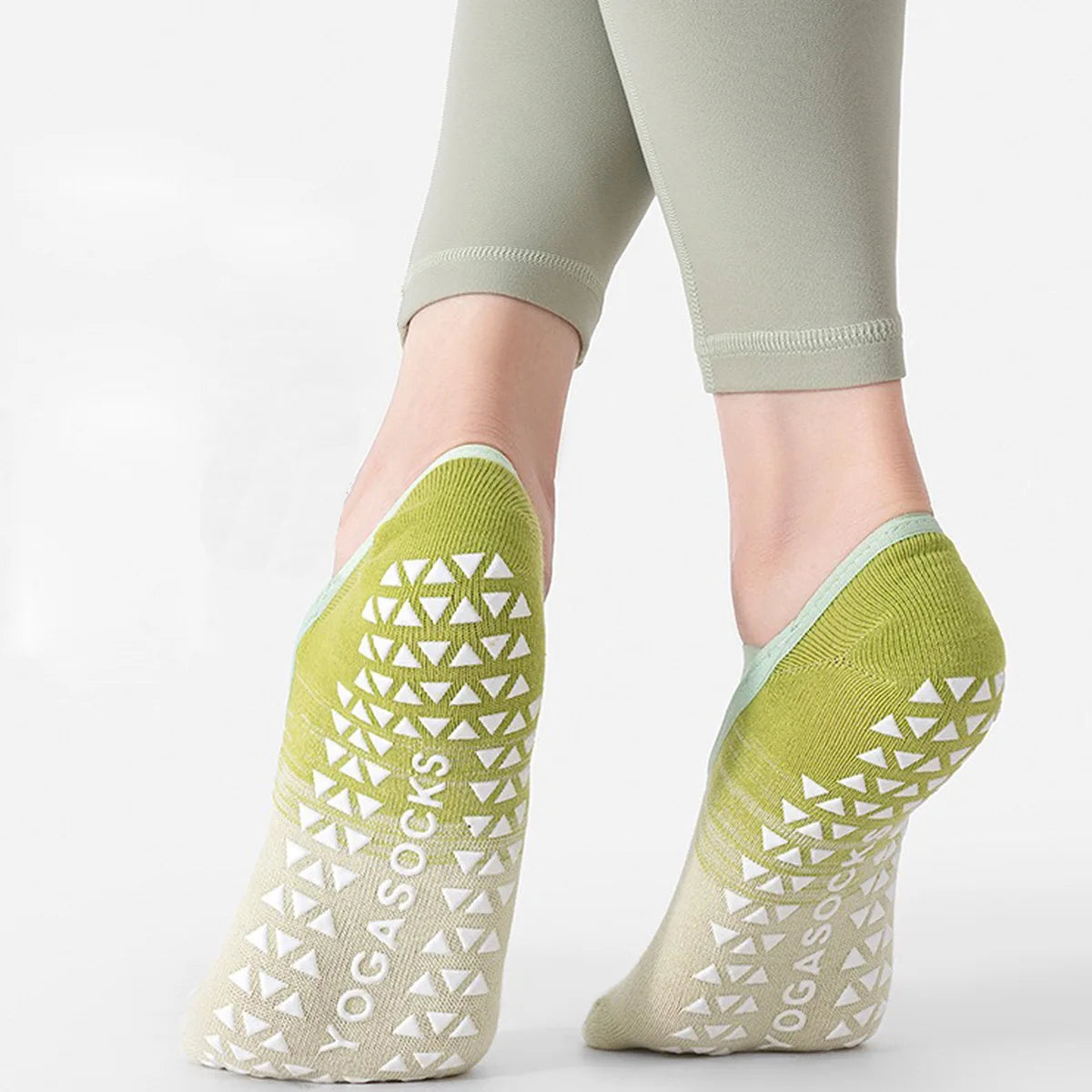 Women's non slip Pilates socks, suitable for ballet, yoga, fitness, and dance studios, cherry embroidery design, cute n