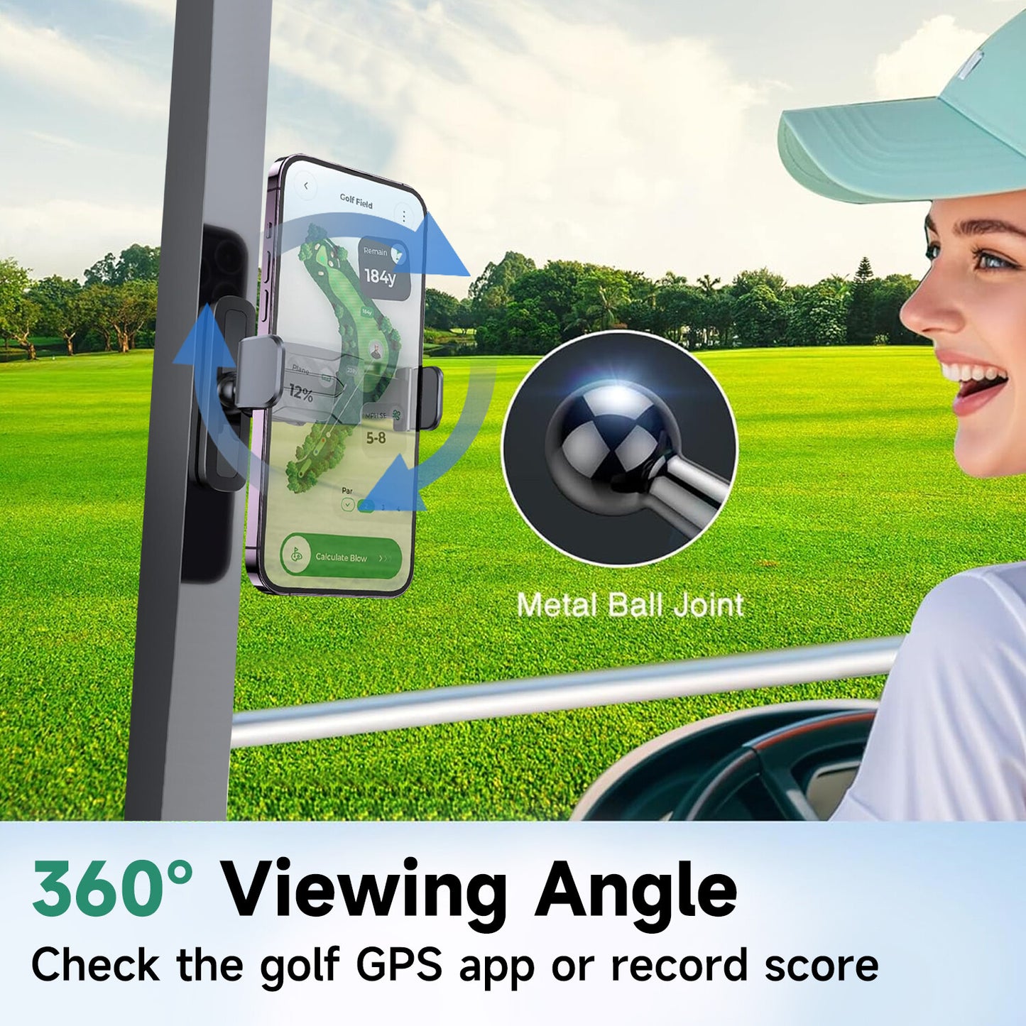 Magnetic 360° Rotatable Phone Holder Gym Metal Magnetic Adjustable Phone Holder