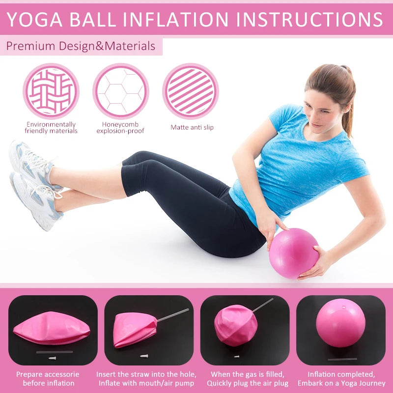 Pilates Ball Resistance Bands Grip Socks Sets, Loop Exercise Bands 5 Levels Yoga Ball 9 Inch, Non Slip Socks Workout Kit at Home