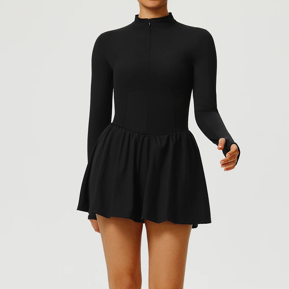 Women's Shorts Long Sleeves Yoga Suit Jumpsuit Running Fitness Push Up Gym Clothing One-Piece Female Outdoor Recreation Bodysuit