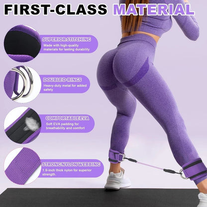 Pilates Ring Circle Set 18 Pcs Exercise Equipment Accessories for Women Workouts