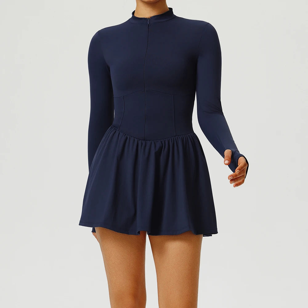 Women's Shorts Long Sleeves Yoga Suit Jumpsuit Running Fitness Push Up Gym Clothing One-Piece Female Outdoor Recreation Bodysuit